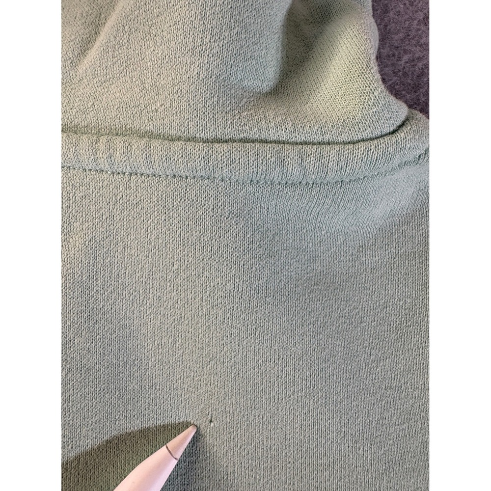 Hollister Womens XS Sage Green Cropped Zip Up Hoodie Curved Hem Fleece 352F2652 - Picture 11 of 12